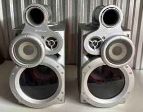 Sp-mxgt80 Jvc Vintage Giga-tube Subwoofer Speaker Pair Of Speakers Working Used