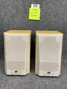 Sp-uxv100 Jvc 26w Stereo Bookshelf Speakers 6 Ohms Pair Of Two In Beige With Wire