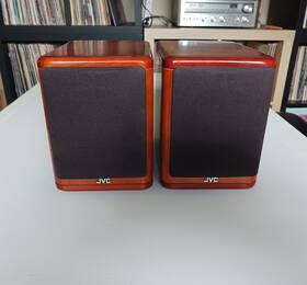 Sp-ux7000 Jvc Sr-ux7000 Cherry Wood Bookshelf Speakers 20w 4ohms Tested Working