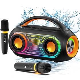 D51-t Jyx Home Party Karaoke Machine Portable Bluetooth 5.0 Speaker With 2 Microphones