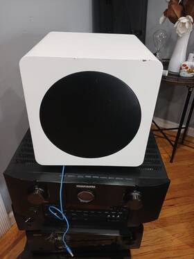 300w Kanto 800152720685 Subwoofer - White Sub8vmw