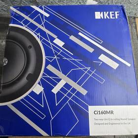 Ci160mr Kef Uni-q 6.5 Inch Round In-ceiling Speaker With Grills Pair New Ci160mr Kef Uni-q 6.5 Inch Round In-ceiling Speaker With Grills Pair New