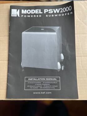 Psw2000 Kef Subwoofer Manual
