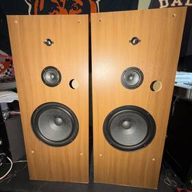 Jl-502 Kenwood Pair Of Vintage 3 Way Floor Speakers - 120w 8 Ohm See Video