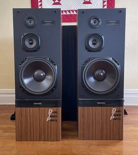 2-kenwood Kenwood Jl-98av Jl-980av Magnetically Shielded 3 Way Speaker System 41 Inch X 14 10