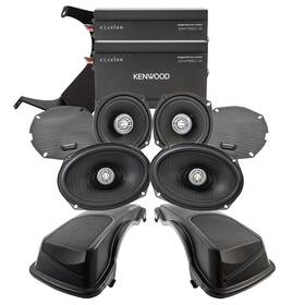 P-hd3frsg-98 Kenwood Inch 2-ch Amp Mount Plate 5.25 6x9 Lid Kit For 98-13 Street Glide