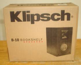 1012946 Klipsch Synergy B-10 Black Bookshelf Speakers Pair With Box And Manual - One Owner