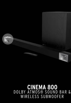 1069454 Klipsch Cinema 800 Dolby Atmos Sound Bar And Wireless Subwoofer