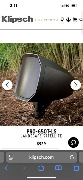 Pro650tls Klipsch Pro-650t-ls Landscape Speaker - 6.5 Inch Used Version Of Pro-500t-ls