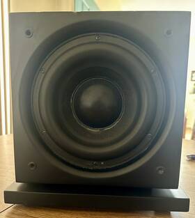 A8-400 Leon. Aaros Leonaaros Powered Subwoofer Missing A/c Cord And Cover Cheap Sell