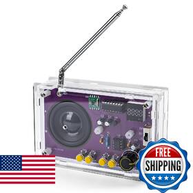 Lepanda B0dtfb3t6k Radio With 2inch Speaker And Acrylic Case Diy Fm Soldering Project Elect