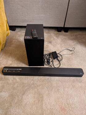 Md07500292 Lg Sn5y 2.1-channel Soundbar System With Wireless Subwoofer - Black