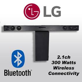 Mez65296735 Lg Wireless Sound Bar Speakers Subwoofer 2.1 Channel Sh3k Sph4b-w