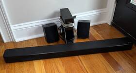 Slm4r Lg Soundbar With Wireless Receiver Box And 2 Surround Speakers