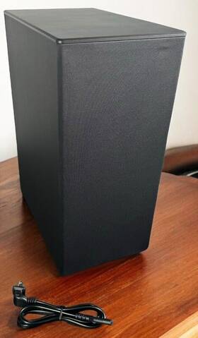 Spq7b-w Lg Black Subwoofer With Power Cable For S75q Sound Bar - Only