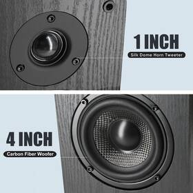 Lonpoo 726084650985 Powered Bookshelf Speaker Active Near Field Monitor With 4 Inch Woofer And 1