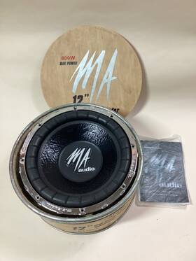 Ma12d4 Ma Audio 12 Inch Subwoofer Chrome Cage With Gasket And Front Trim