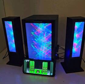 Mht990 Magnavox Black Color Changing Lights Bluetooth Wireless 2.1 Music System