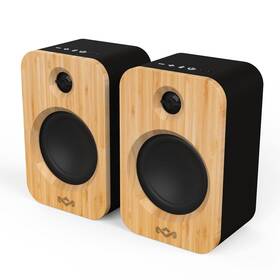 Marley 846885010358 Get Together Duo Powerful Bookshelf Speakers With Wireless Bluetooth Connectivi
