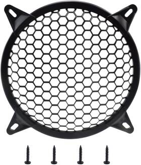 Speakergl-pl-blk-s12-1p Marrteum 12 Inch Plastic Mesh Waffle Speaker Covers With Screws Audio Sub