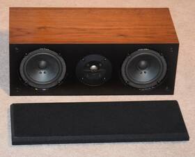 50xti Martin Logan Custom Dark Walnut Center Channel Speaker Single French Drivers