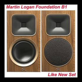 Martinlogan 810123026364 Martin Logan Foundation B1 2-way Bookshelf Speakers Minty In Box Complete Usa