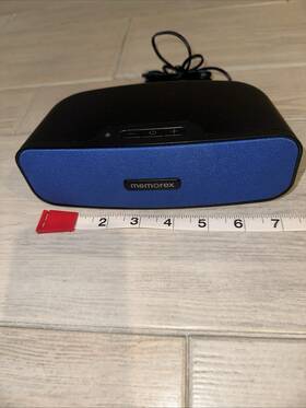 Mw213 Memorex Model Wireless Speaker With Power Cord Black And Blue Colored