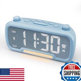 B0df78k67d Mesqool Digital Alarm Clock With 2 Usb Chargers Bluetooth Speaker Fm Radio Nigh