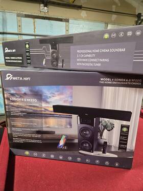 Sono4 Meta Hifi 9f22q 6.0 Premium Soundbar Subwoofer Wireless Bluetooth Black