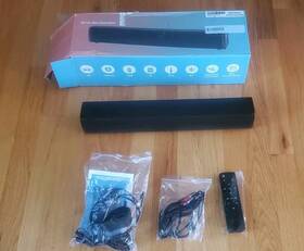 Bt101 Mini Soundbar Remote Optic Auxillary Usb Bluetooth Six Audio Settings 3d
