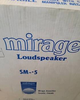 64354 Mirage Sm-5 Includes Original Box Woofers Needs Reforming Beautiful Wood Conditi