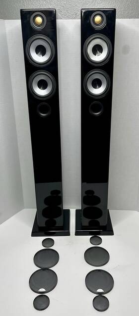 R270bl Monitor Audio Set Of 2 Radius 270 Black Slim Floor Standing Speakers 1498 Msrp