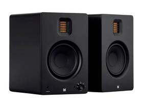 138620 Monoprice Monolith Powered Multimedia Speakers Ribbon Tweeter - Black Pair With Bluetooth