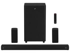 142034 Monoprice Sb600 Dolby Atmos 5.1.2 Soundbar Wireless Subwoofer Satellite Speakers