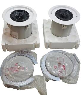 Cm1525r Mood Multi-purpose Flush Mount Ceiling Speaker - White Pair 70v/100v