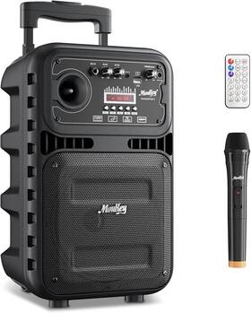 Mts8-2 Moukey Portable Bluetooth Speaker Karaoke Pa With 8 Inch Subwoofer/ 1 Tweeter