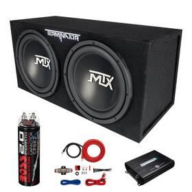 Sm-1200.1 Mtx 193802416879 12 Inch 1200w Max Car Audio Dual Loaded Subwoofer Set With Amplifier