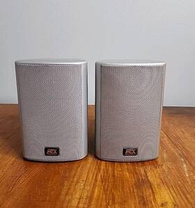 Htb1-s Mtx Audio 715442650255 Satellite Surround Speaker Pair Silver Tested Works