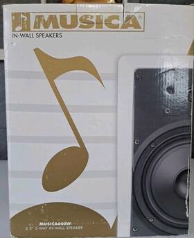 Musica602w Musical Fidelity 50watt In Wall Speakers White 12x8.5 Inches New