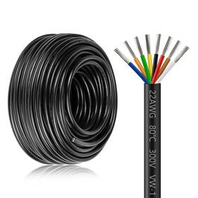 B0fqbzjz9y Neltbesin 22 Gauge 8 Conductor Electrical Wire 100ft Stranded Tinned Copper Cable 22awg
