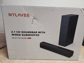 2.1ch Nylavee Sk700 Sound Bar/subwoofer For Smart Tv / Bluetooth 100w 16-inch Tested