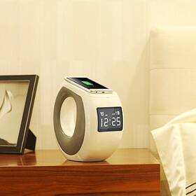 Ocean Wave Bluetooth Speaker Clock Wireless Phone Charger 702921574812 And