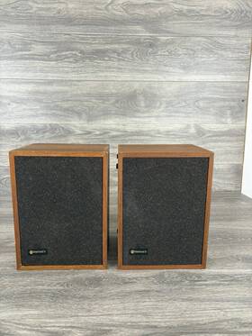 99-02388w Ohm Criterion Bookshelf Speaker Pair 2x 8 20w Tested Japan Vintage