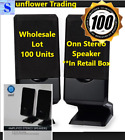 Ona16aa008-r Onn Wholesale Lot Of Amplified Stereo Speakers Universal 681131131445
