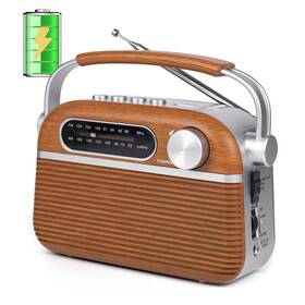 B0cjfzv6vp Ongteed Retro Am Fm Analog Radio Bluetooth Speaker Ac Power Battery Usb/tf Mp