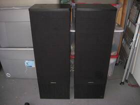 Av-sk40 Onkyo Fusion Av Sk-40 Black Tower Speakers 100w 3-way 12ft Bass Reflex System