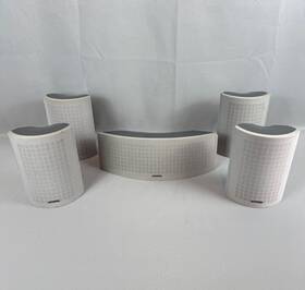 Skf-330f Onkyo Skc-330 Set Of 5 Surround Sound Speakers Skc-330c 2 Skm-330s 1 Works