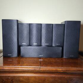 Skf-590n Onkyo Skc-590n 7.1 Surround Sound Speaker Set - Skr-590 Skb-590 Tested