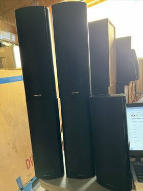 Skm-750xf Onkyo Skc-750xc Lot Two And Surround Front Left Right Speakers