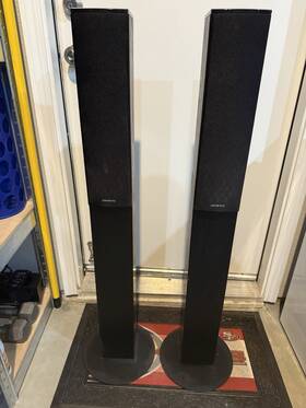 Skf-770 Onkyo Pair Of Front Left And Right Standing Tower Speakers 41 Inch Tall
